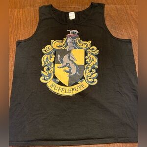 Men’s Harry Potter Hufflepuff Tank Top - Black Size XL